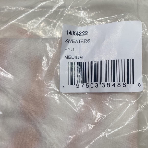 (A54) BLANK NYC Peach & White Tie Dye Long Sleeve Sweater, Size Medium, NWT $98 - Picture 12 of 12